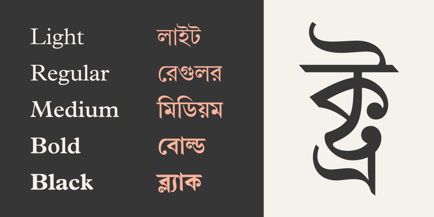 Linotype Bengali Black Font preview